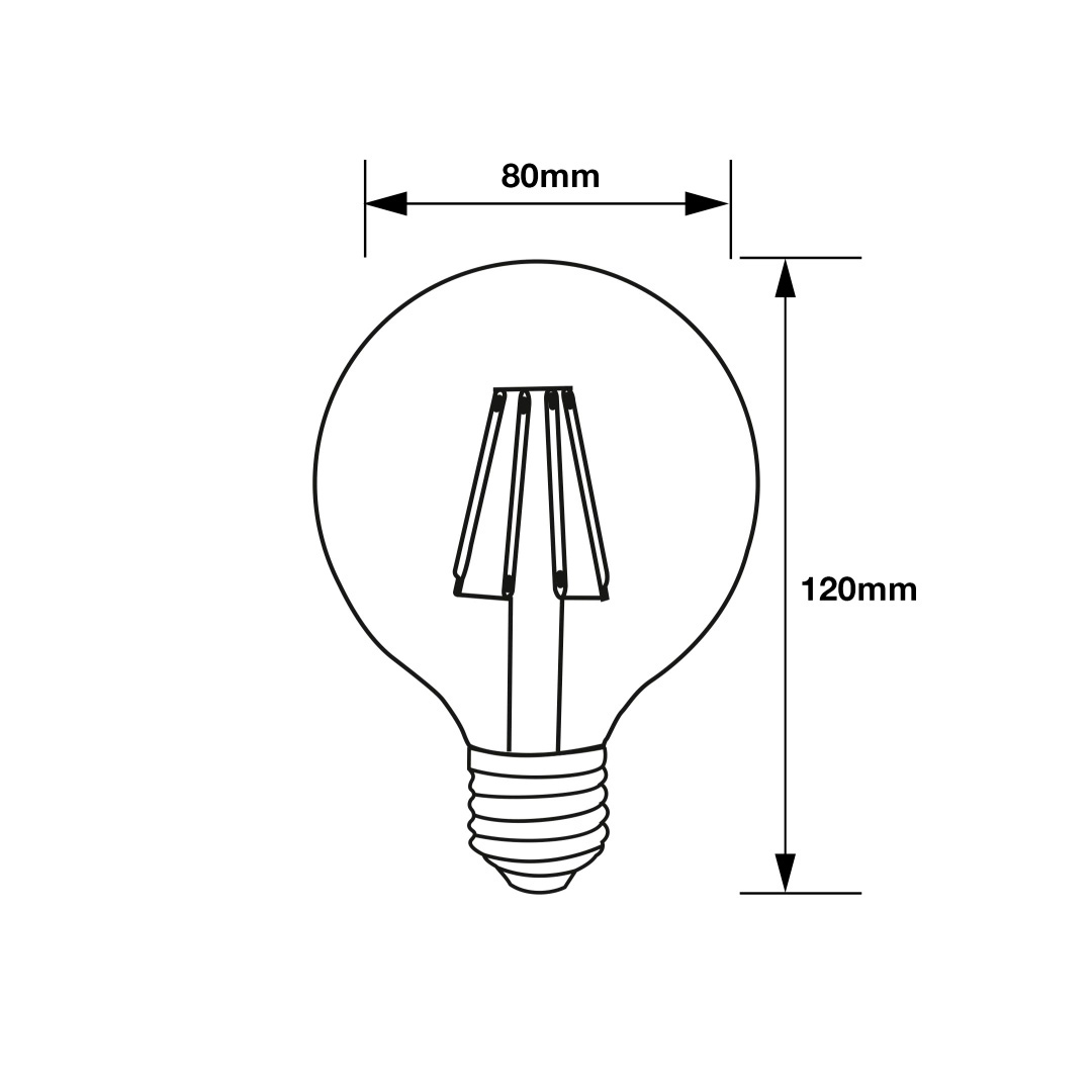 BOMBILLO LED AMBAR G80 LUZ CÁLIDA - Image 2